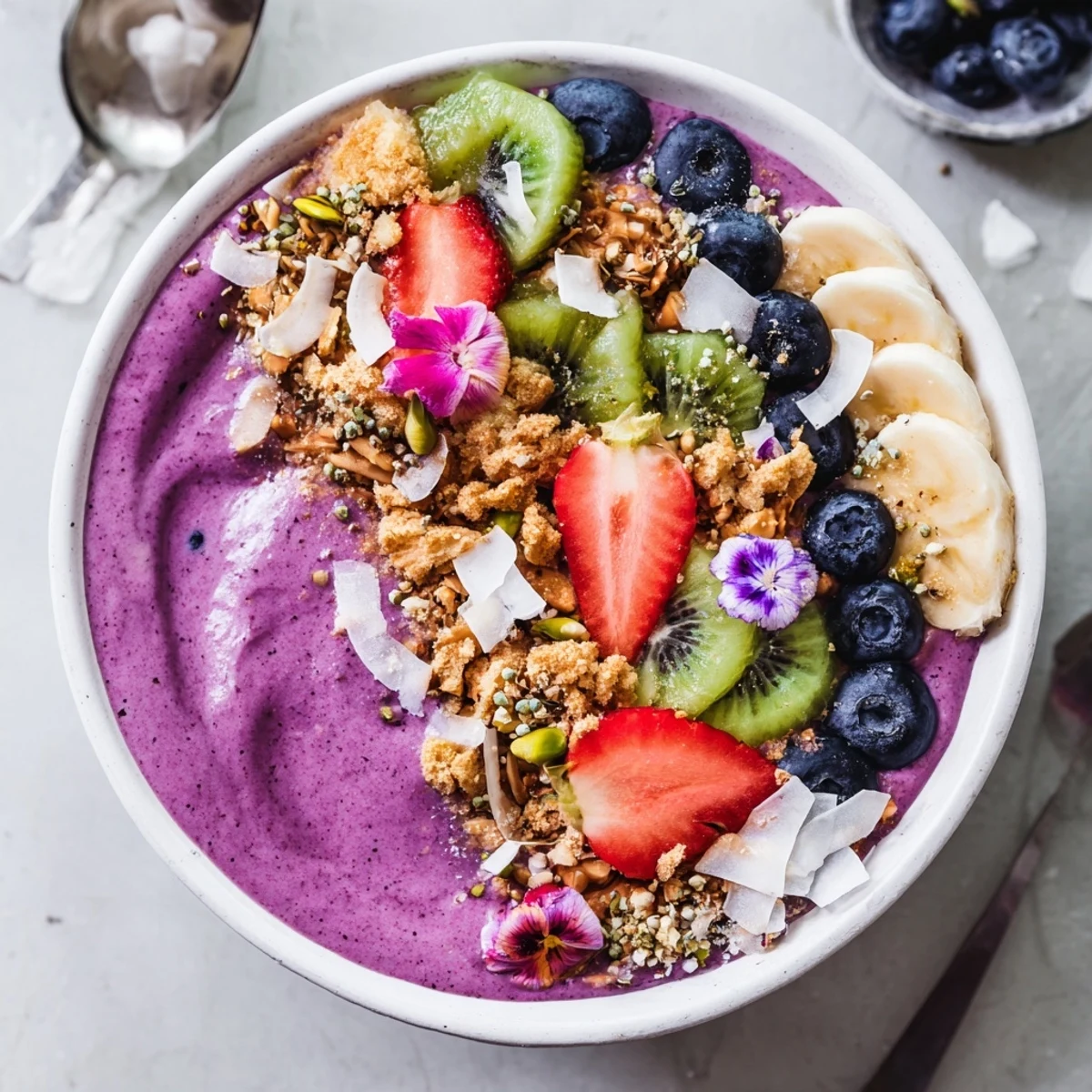 Delicious Vibrant Smoothie Bowls with Unexpected Twists, perfect for a refreshing breakfast treat.