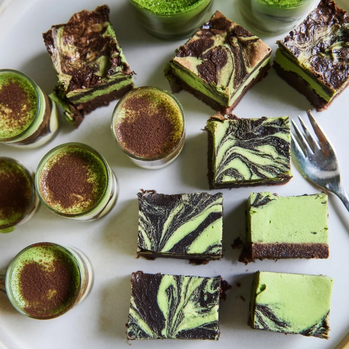 Delightful Global Dessert Mash-Ups showcase creamy black sesame cheesecake bars to enjoy.