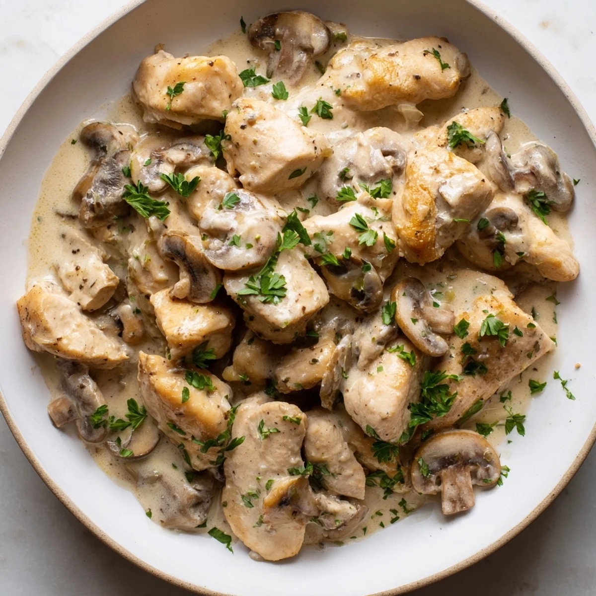 Imagine the amazing flavors: Creamy Chicken Stroganoff, with mushrooms, is perfect for a satisfying dinner.