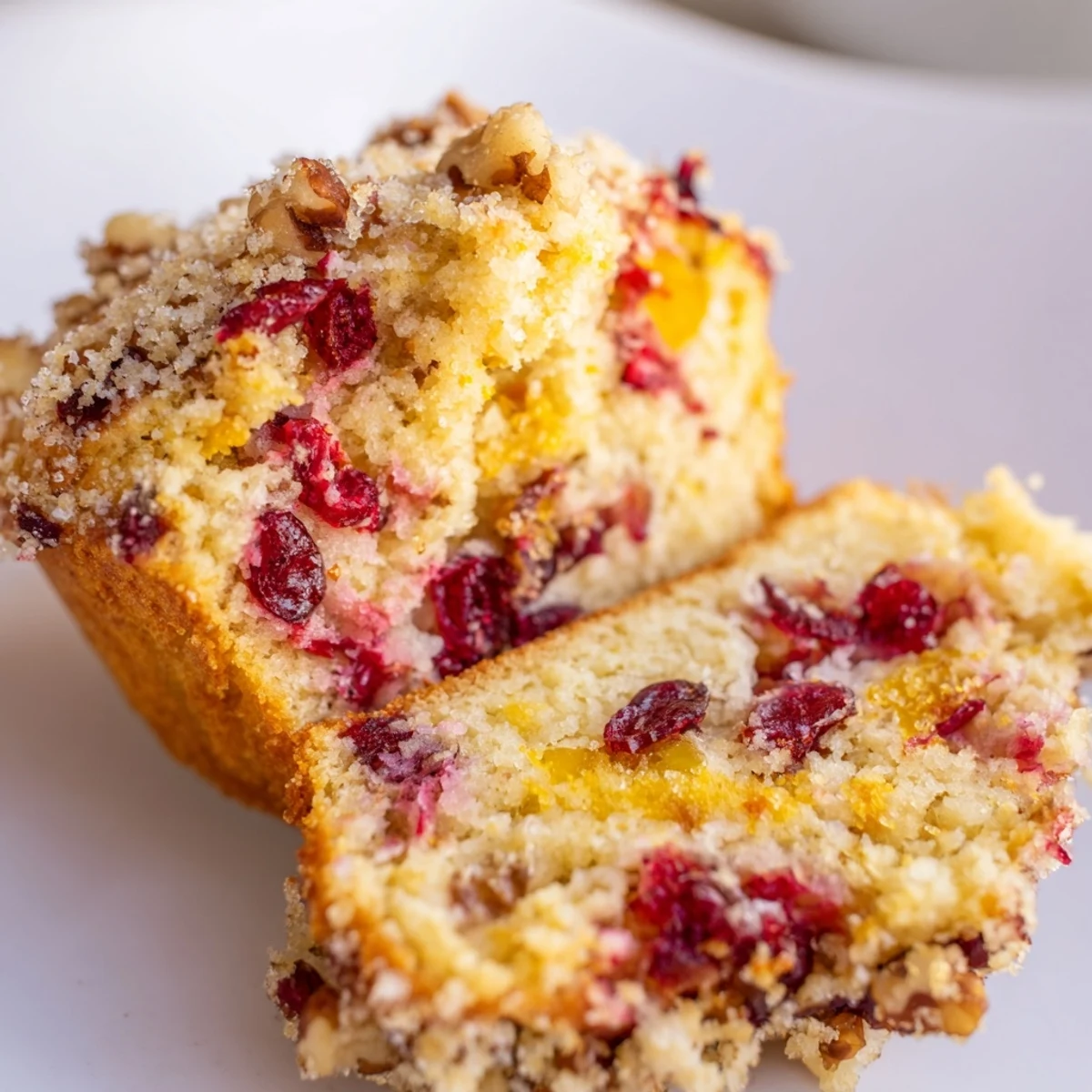 Fluffy Quick Festive Cranberry Orange Muffins, studded with cranberries, offer a delightful and tasty treat.
