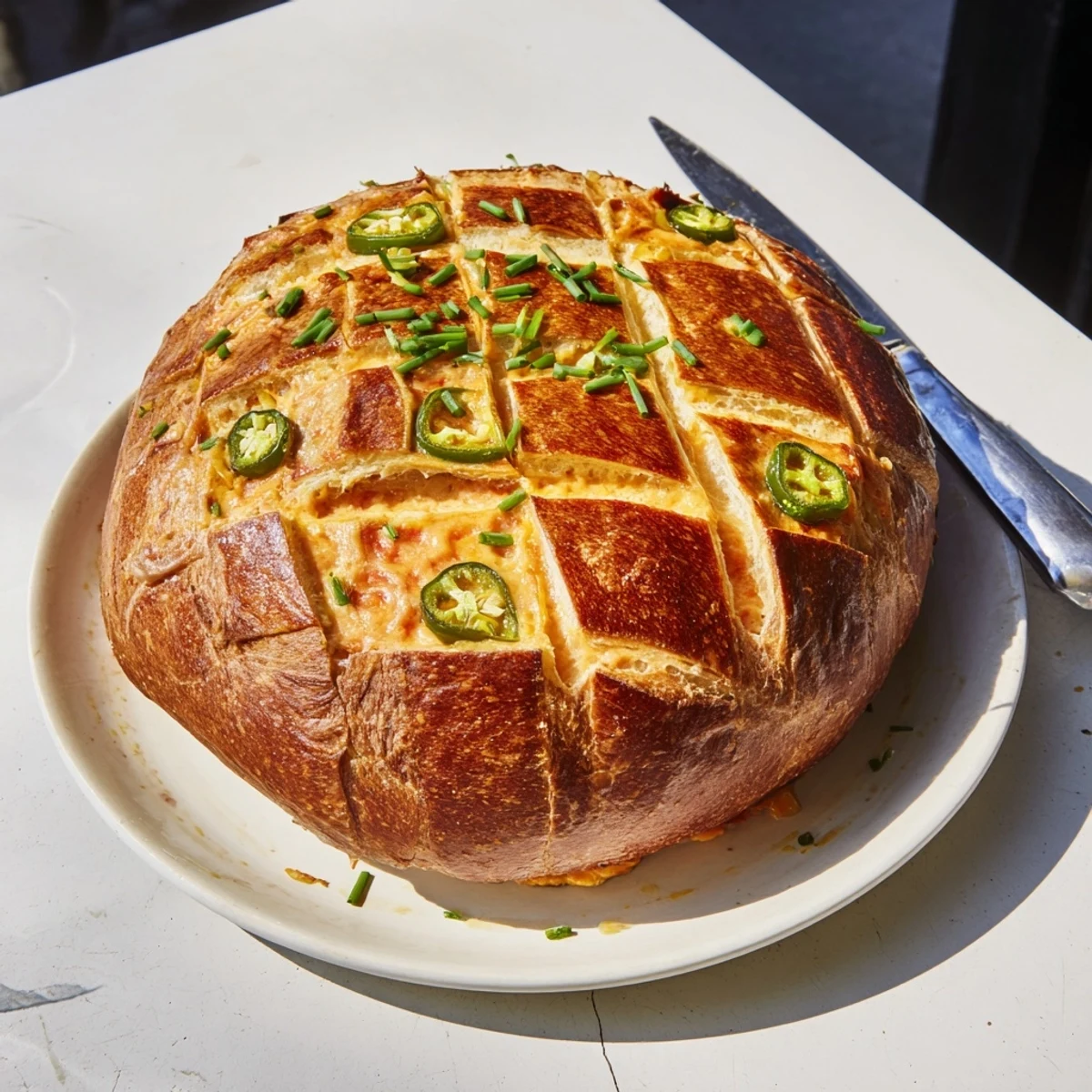 Golden-brown Pimento Cheese & Jalapeño Pull-Apart Grilled Cheese, perfect for sharing and a game day snack!
