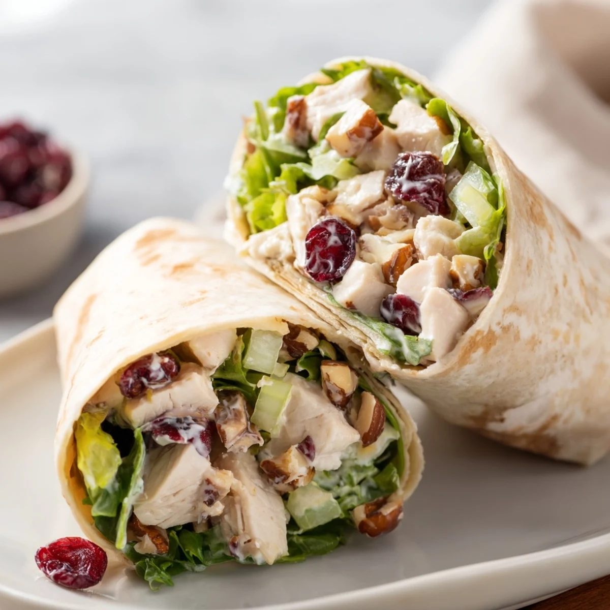Cranberry Pecan Chicken Wrap