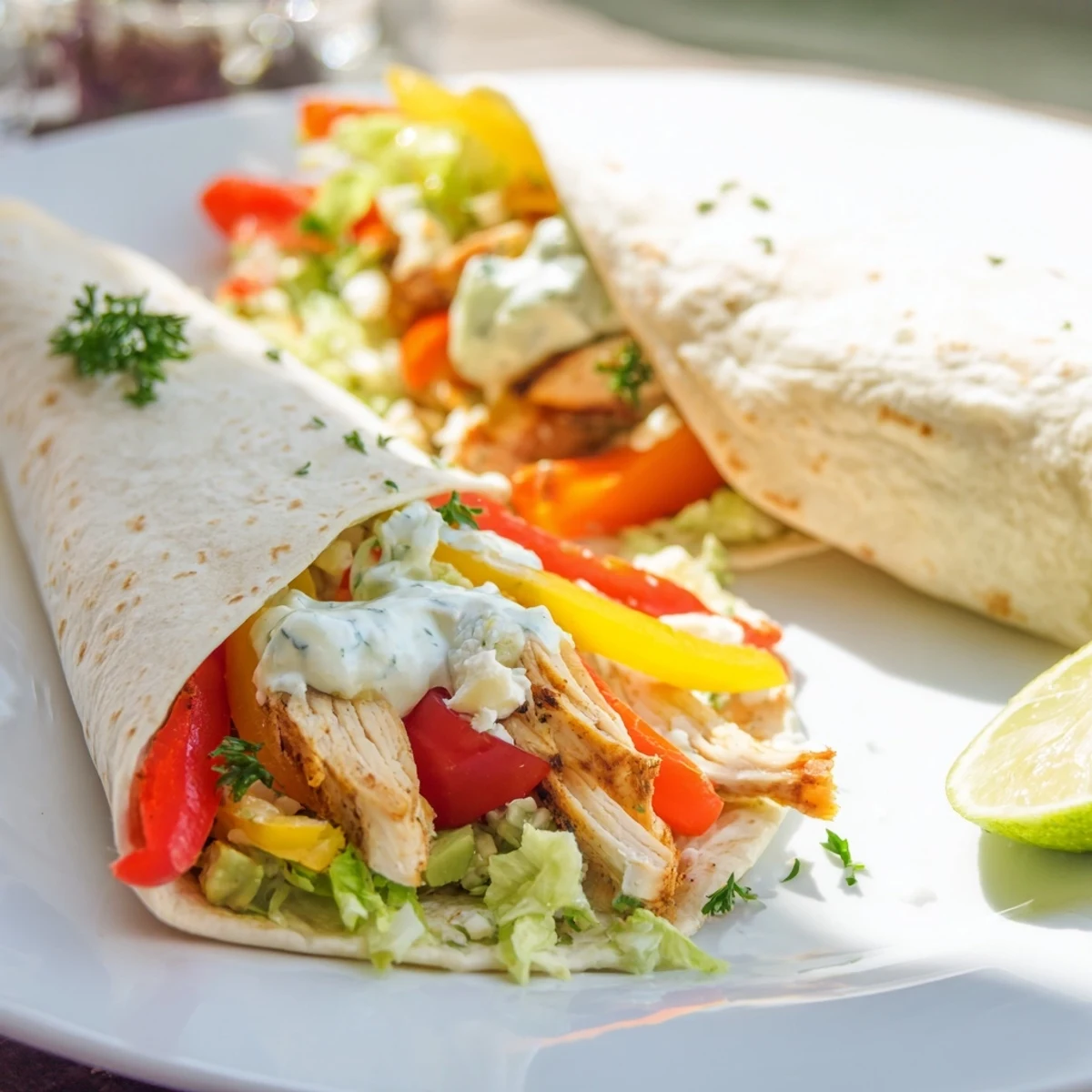 Sheet Pan Fajita Chicken Wraps