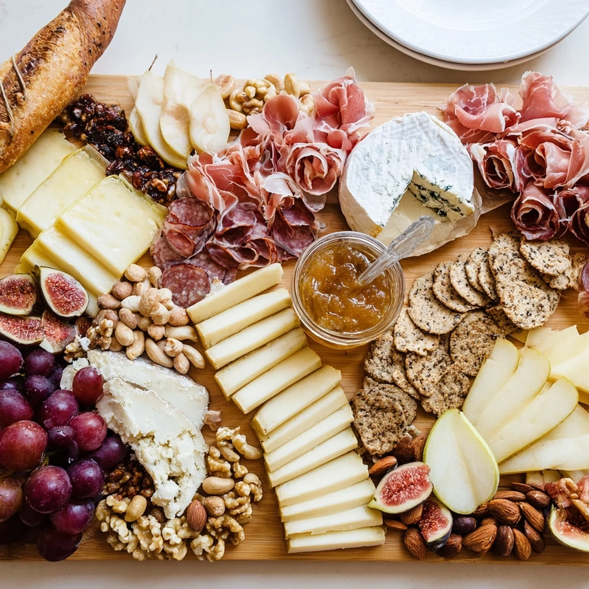 An abundant 2026 Wine Pairing Board overflowing with cheeses, meats, fruits, and crackers perfect for a gathering.