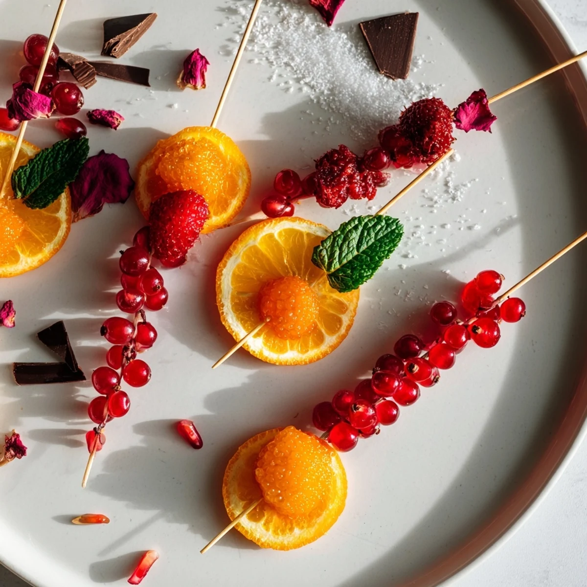 Beautifully arranged Baisers de Minuit garnishes, a luxurious touch to elevate any cocktail, ready to serve.