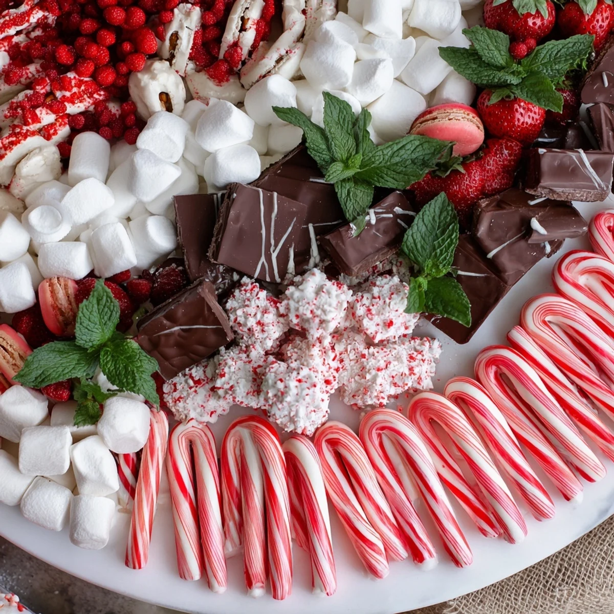 Candy Cane Dessert Platter