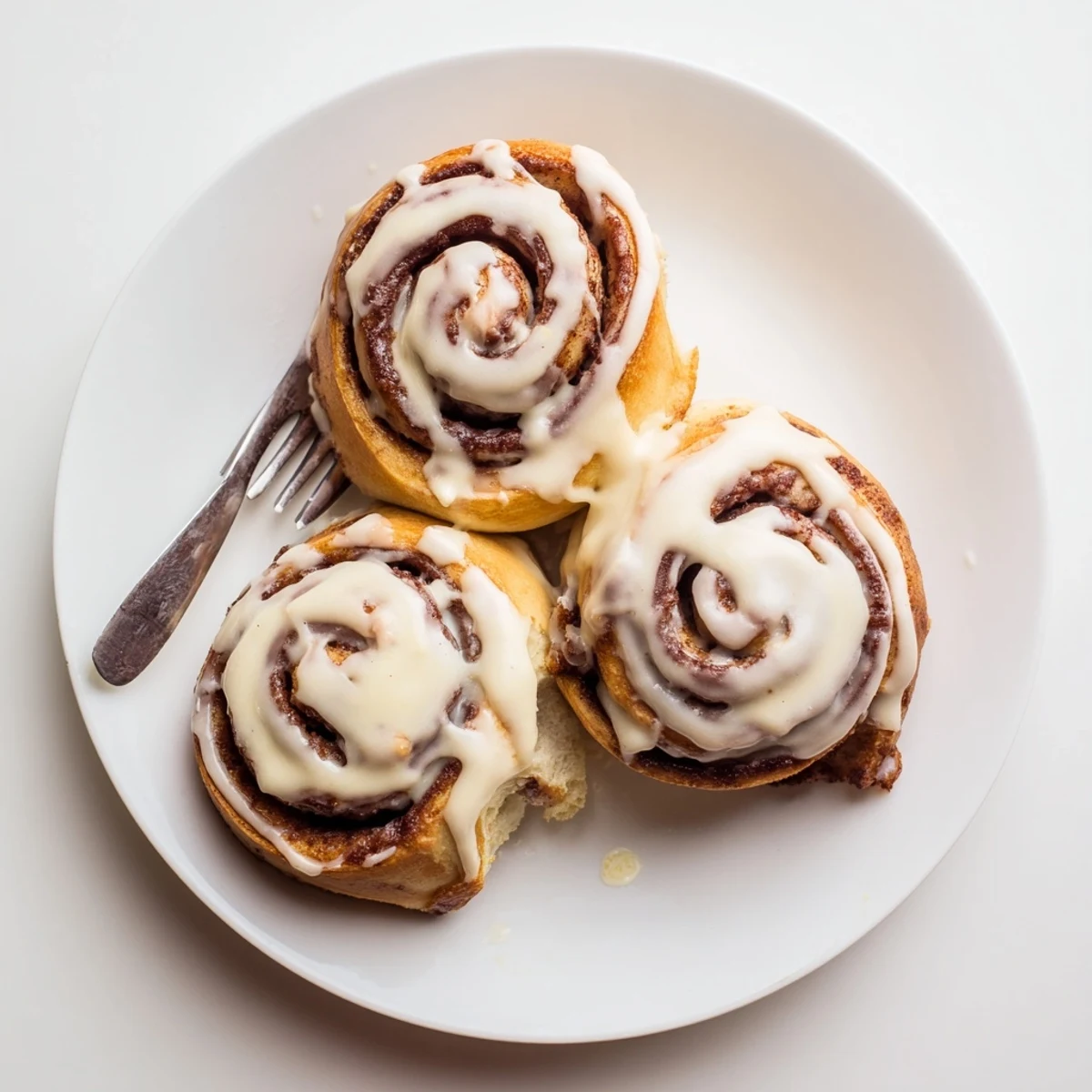 Golden Pillow Soft Cinnamon Rolls served on a plate, ideal for cozy morning gatherings.