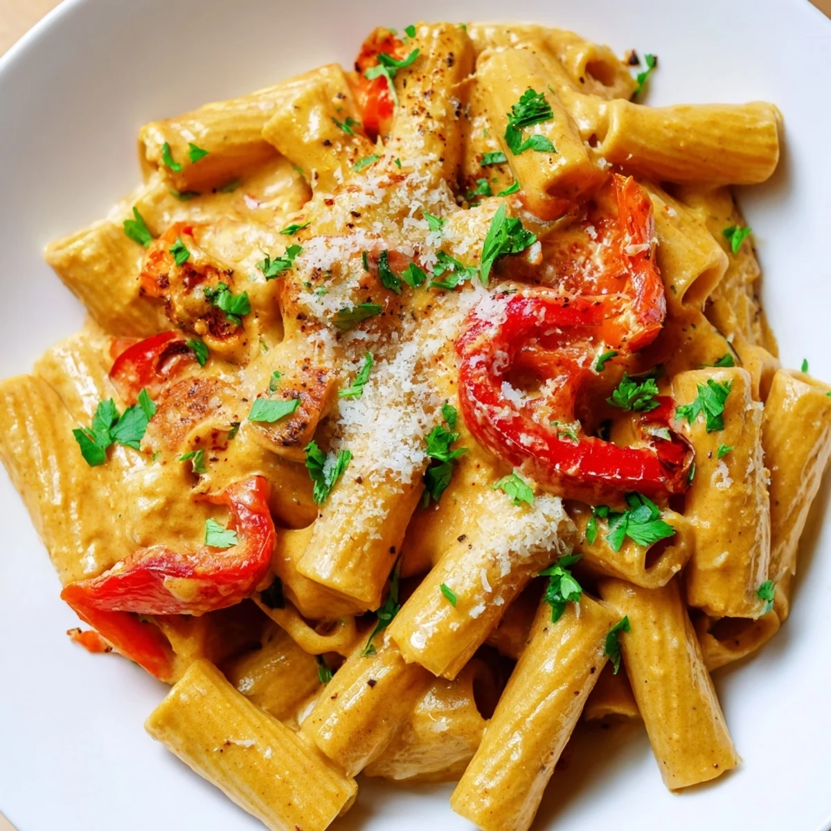 Steaming plate of creamy Cajun pasta with a rich, spicy sauce and melted parmesan, paired with a crisp green salad.