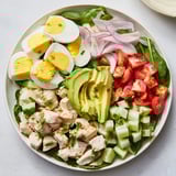 This High-Protein Chicken and Egg Salad features tender chicken tossed in a creamy mustard dressing.