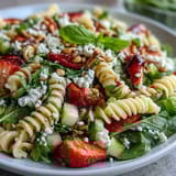 Spring Pasta Strawberries Feta Arugula