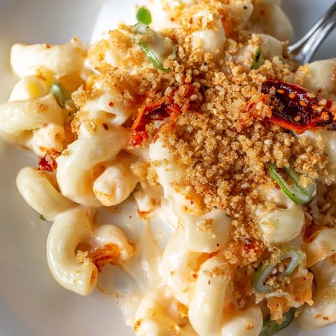 Spicy Kimchi Mac & Cheese