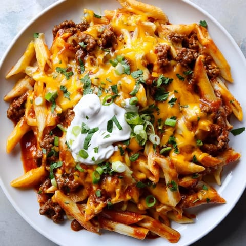 Easy Beef Enchilada Pasta