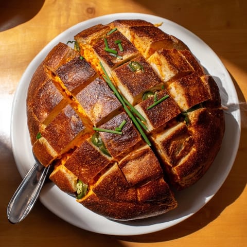 Melted cheese and spicy jalapeños are baked into this pull-apart Pimento Cheese & Jalapeño Grilled Cheese.