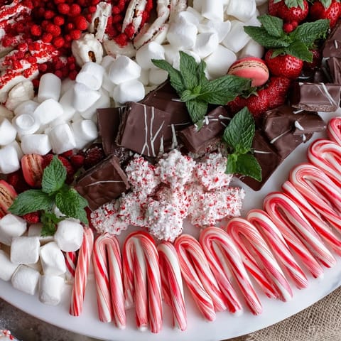 Candy Cane Dessert Platter