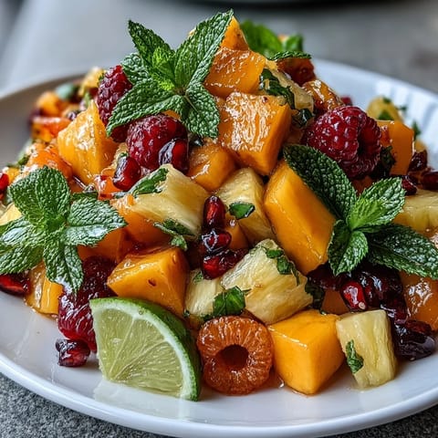Vibrant tropical fruit platter with ripe mangoes and pineapple spears, perfect for summer parties and healthy snacking.