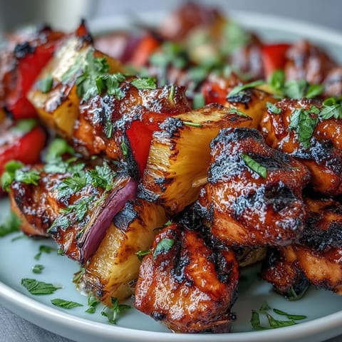 Grilled Pineapple Chicken Skewers