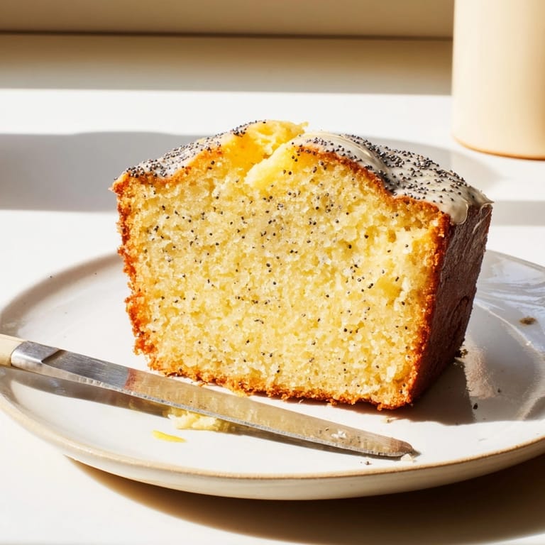 One-bowl Lemon Poppy Seed Loaf, its delicious citrus aroma fills the kitchen.