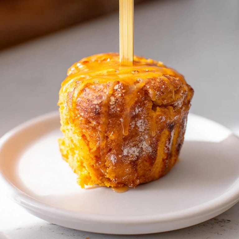 Delicious Flaky Sweet Tea Pumpkin Muffin Pops, adorned with a light, sugary glaze.