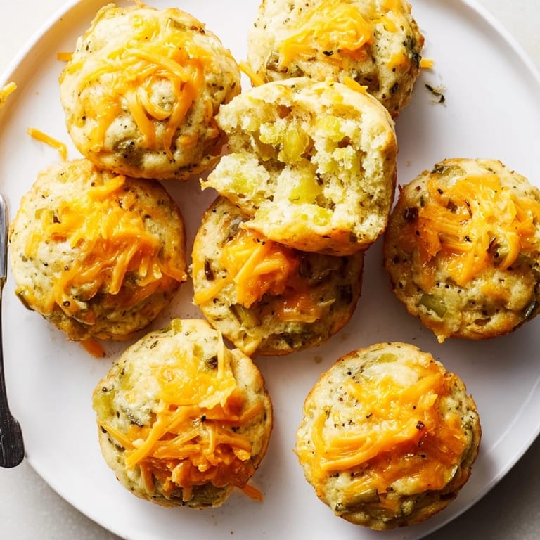 Warm cream cheese dill pickle muffin bites perfect for snacks or appetizers.