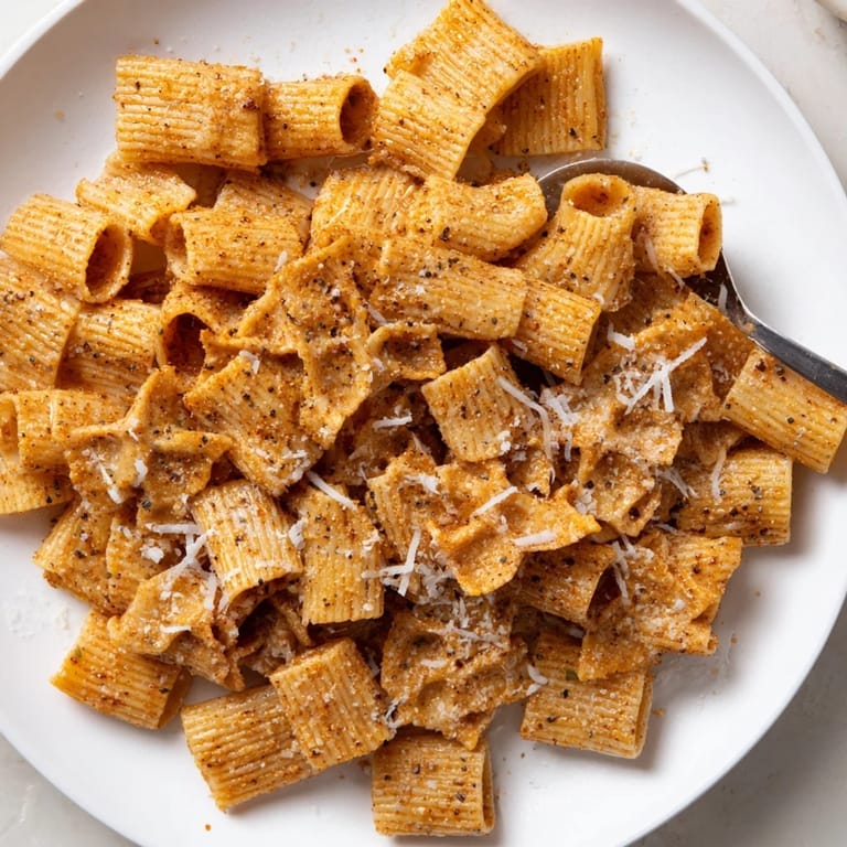 Golden baked pasta chips seasoned to perfection, ideal for game day or parties.  