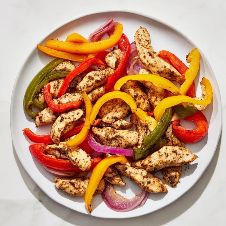 Enjoy easy Sheet-Pan Chicken Fajitas, featuring tender chicken and roasted vegetables with lime.
