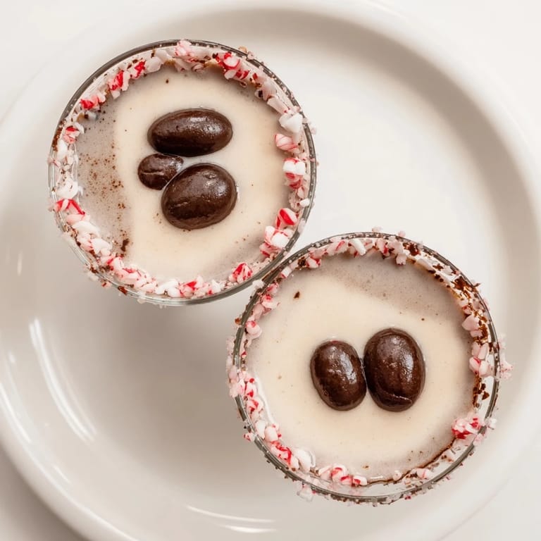 Sweet and invigorating Peppermint Espresso Martini recipe: a festive blend, easy to prepare.