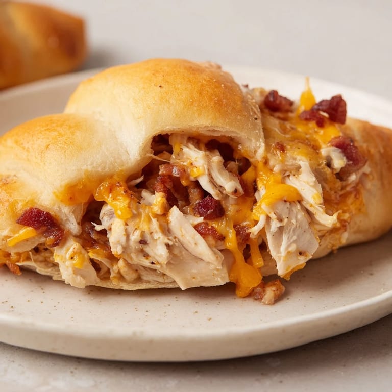 Indulge in these delicious Cheesy Chicken and Bacon Crescent Rolls, a perfect quick, easy dinner idea.
