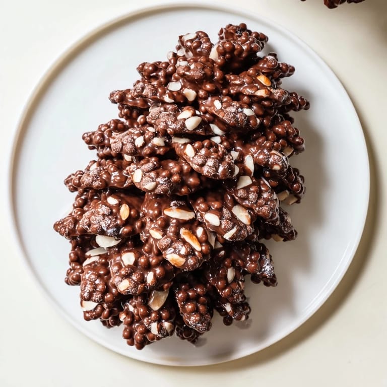 Beautifully plated Coco Pop Chocolate Pinecone Dessert Salad, perfect for kids, a fun American dessert.