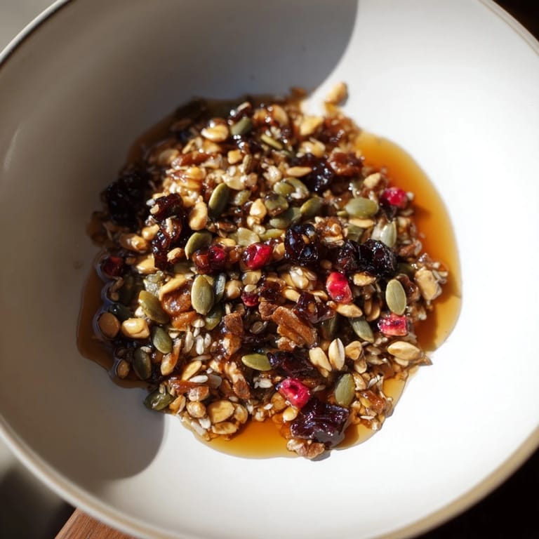 Crunchy Squirrels Gourmet Nut Bowl, a flavorful vegetarian snack with roasted nuts and sweet cranberries.