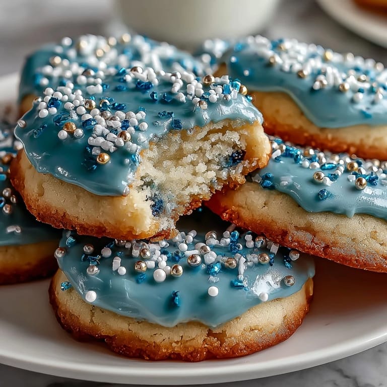 Delightful Pure Vanilla Cookie sugar cookies, each topped with glossy royal icing and playful Cookie Run Kingdom-inspired designs.